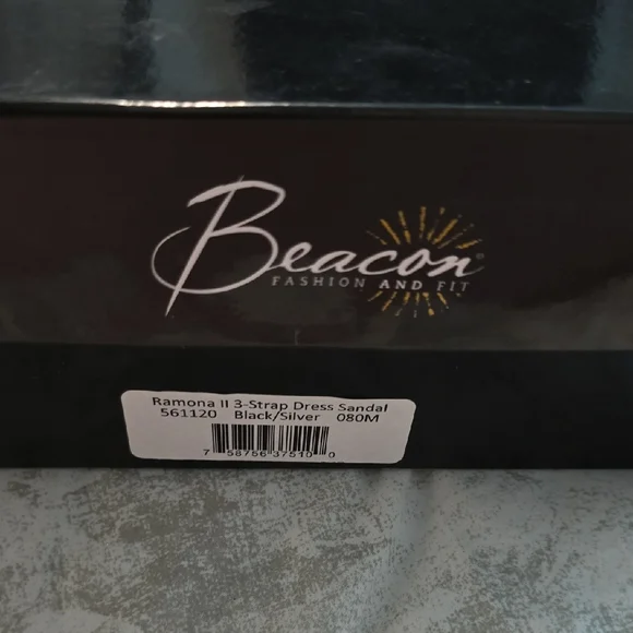 Beacon Black and Silver Strappy Heels - Picture 4 of 5